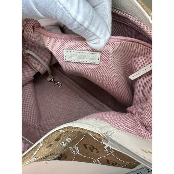DOONEY & BOURKE Monogram DB Canvas Shoulder Handbag Purse Bag - Picture 10 of 12